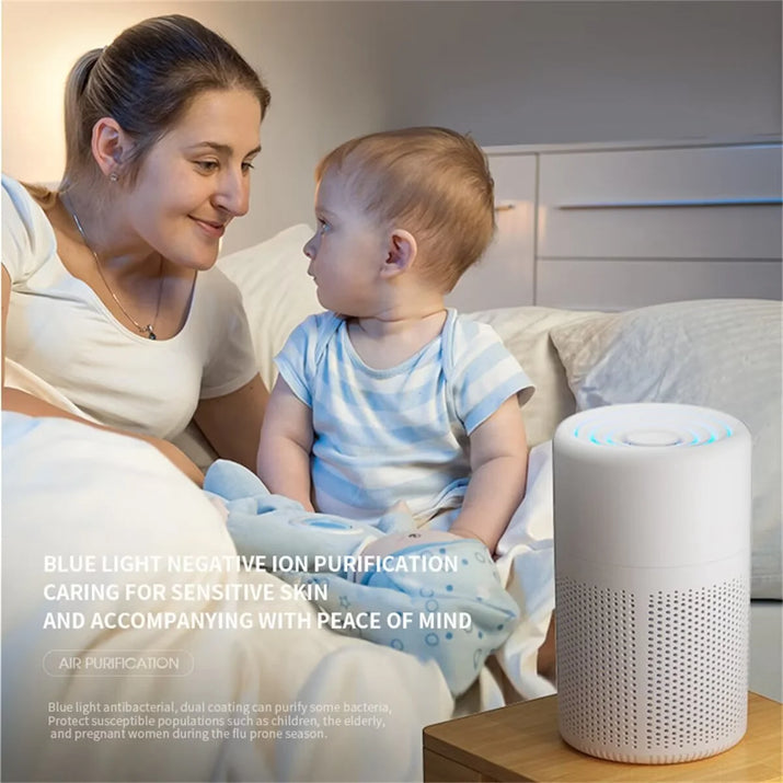 Air Purifiers for Allergies and Asthma, AILKIN Air Purifier for Bedroom Mini Air Purifier for Home,Pets,Office,Small Room,Portable Desktop Air Purifier for Smoke