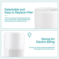 Air Purifiers for Allergies and Asthma, AILKIN Air Purifier for Bedroom Mini Air Purifier for Home,Pets,Office,Small Room,Portable Desktop Air Purifier for Smoke