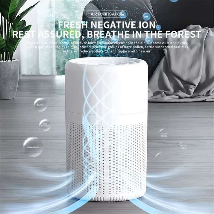 Air Purifiers for Allergies and Asthma, AILKIN Air Purifier for Bedroom Mini Air Purifier for Home,Pets,Office,Small Room,Portable Desktop Air Purifier for Smoke